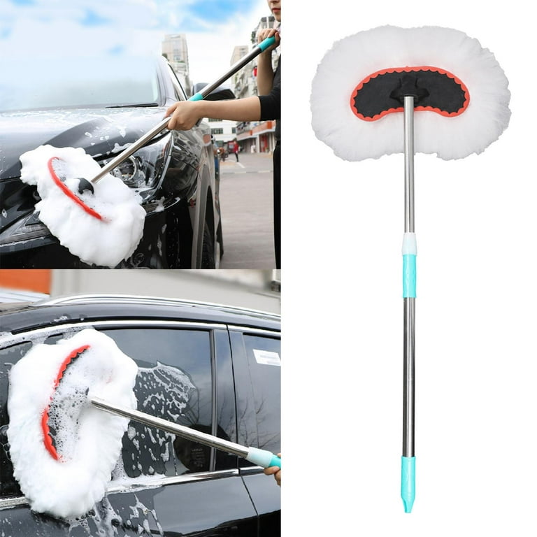 VACUSHOP Car Wash Brush with Long Handle,64'' Microfiber Car Cleaning Kit,Car  Washing Kit with Extension Pole,180 Rotating,15Labor Saving Rod,Window  Cleaning Mop Kit for Cars,Truck,RV,Boat 