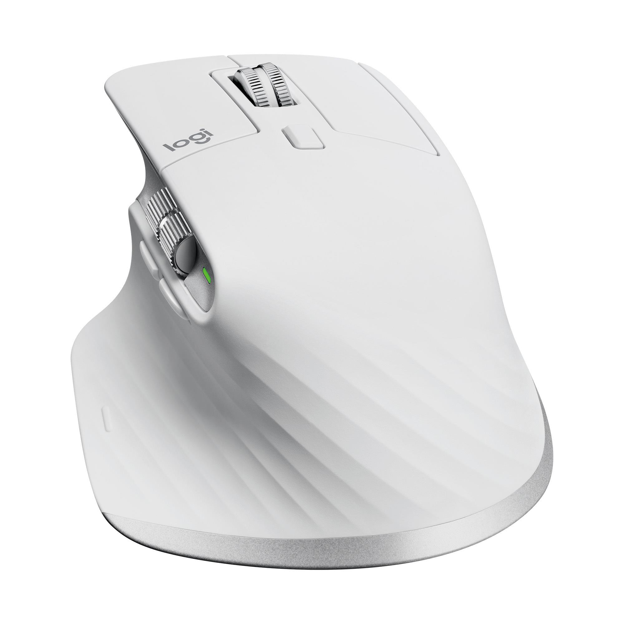 Logitech MX Master 3S Performance Wireless Mouse (Pale Gray) with USB 3.0  Hub