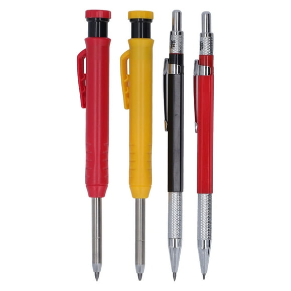 Crayon De Charpentier, Ensemble De Crayons De Charpentier Mécanique Avec 40 Recharges à Fonctionnement Simple, Kit De Crayons à Bois à Trous Profonds, Pour Dessiner Sur du Métal, du Plastique, du Verr