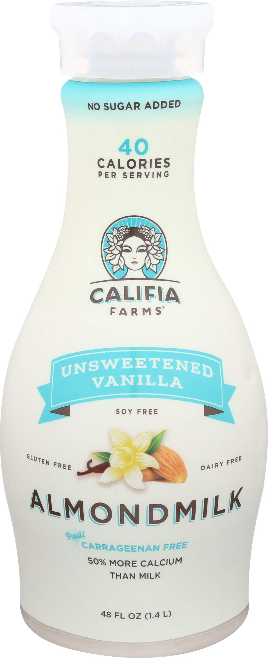 Califia Farms Unsweetened Vanilla Almond Milk, 48 Fluid Ounce 6 per