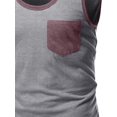 thumbnail image 3 of FashionOutfit Men's Contrast Colorblock Round Neck Tank Tops, 3 of 3
