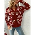thumbnail image 4 of Plus Size Christmas Cardigans for Women Button Knit Sweaters Winter Christmas Jackets, 4 of 7