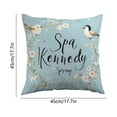 thumbnail image 3 of QuanTara Easter Spring Rabbit Flower Pillow Cover, 18x18in White Decorative Pillow Case, Nylon Spandex Cushion Cover for Sofa Bedroom, Holiday Home Decor Easter Gift, 3 of 6