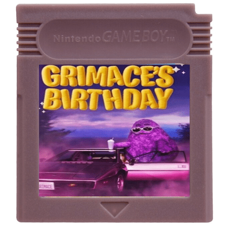 Video Games Cartridge Compatible for GB&GBC Handheld Console Grimace Birthday