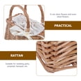 thumbnail image 4 of SHISUYAN 1Pc Simulation Rattan Woven Small Bag Decorative Flower Basket Woven Storage Basket, 4 of 9