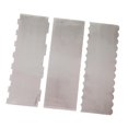 thumbnail image 2 of 3 piezas raspador de pastel peine para decoración de pasteles dispositivo nivelador de pasteles herramientas de decoración de acero más suaves, 2 of 9