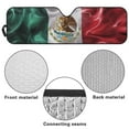 thumbnail image 5 of Uorisanigo Windshield Sun Shade for Wrangler JK JKU JL JLU 1997-2024,Window Sun Visor for UV Rays & Heat Protection,3D Mexican Flag Windshield Sunshade,Easy to Install and Store, 5 of 7