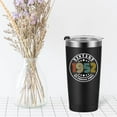 thumbnail image 3 of 70th Birthday Gifts for Men Women Friends, Tumbler 20 oz Stainless Steel Vacuum Insulated Tumblers, Double Sided Printed Birthday Thermos cup, Back in 1952 Old Time Information - Black, 3 of 5