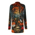 thumbnail image 4 of WXLWZYWL Halloween Cardigan for Women Plus Size Long Open Front Cardigans Halloween Pumpkin Pattern Cardigan Bat Cardigan, 4 of 5