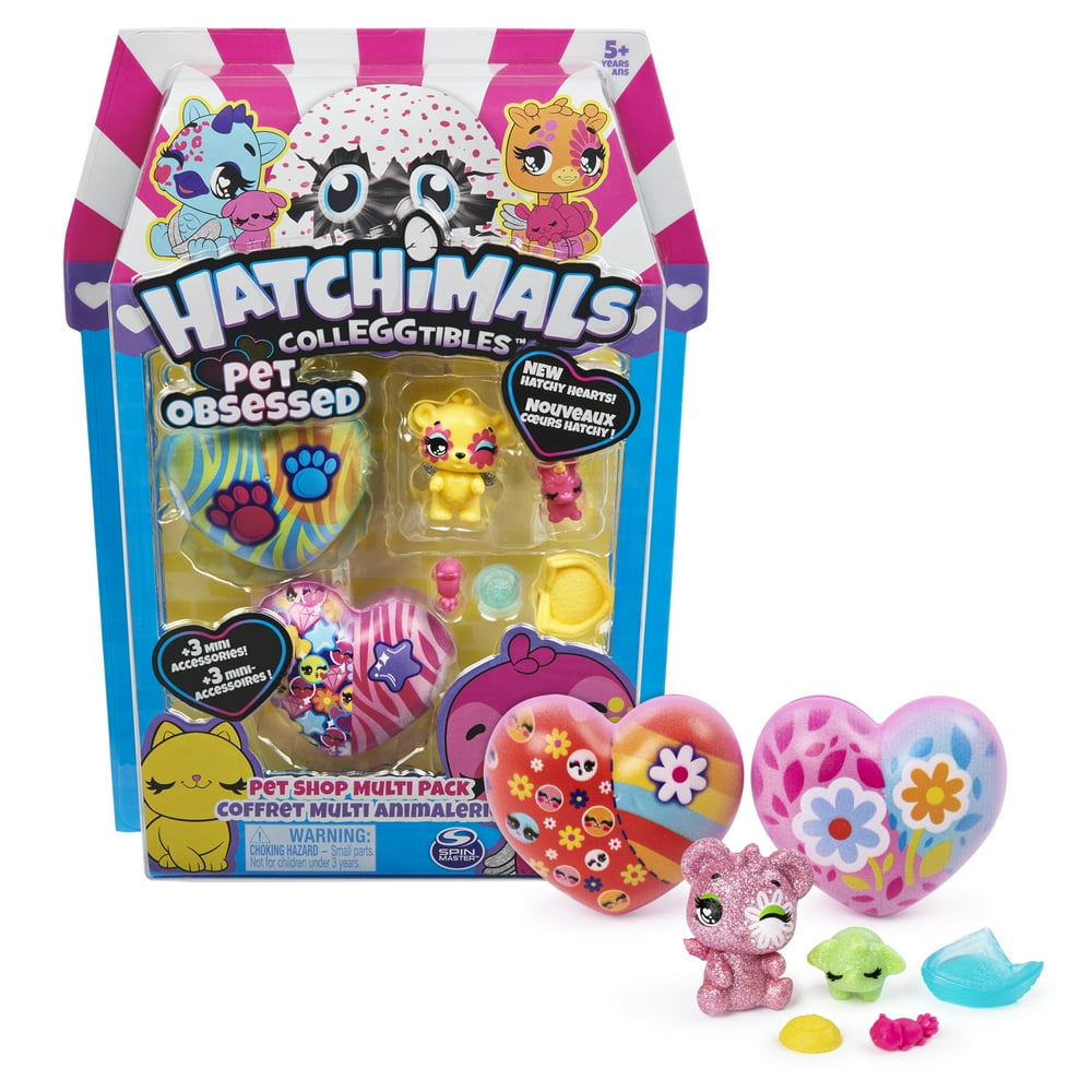 Hatchimals CollEGGtibles, Pet Obsessed Pet Shop MultiPack with 3