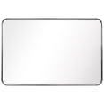 thumbnail image 4 of Empire Art Direct Ultra Stainless Steel Rectangular Wall Mirror Polished Silver 24" x 36" Silver, 4 of 14