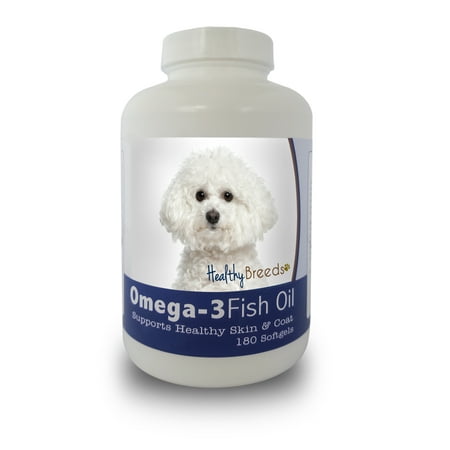Healthy Breeds Dog Omega-3 Fish Oil Softgels for Bichon Frise 180 Count Healthy Breeds Dog Omega-3 Fish Oil Softgels for Bichon Frise 180 Count