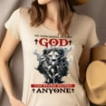 thumbnail image 4 of He Who Kneel Before God Can Stand Before Anyone Christian T-Shirt, White, Size S, 4 of 6