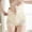 Beige, variant on Women Butt Lifter Shapewear High Waisted Tummy Control Lace Underwear with Button Zip Fastening Solid Color Body Shaper Shorts Black M