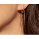 thumbnail image 4 of Pendientes de oro de 14k para mujer, pendientes colgantes, pendientes colgantes con hilo, pendientes minimalistas de cadena larga sumergida, 4 of 4