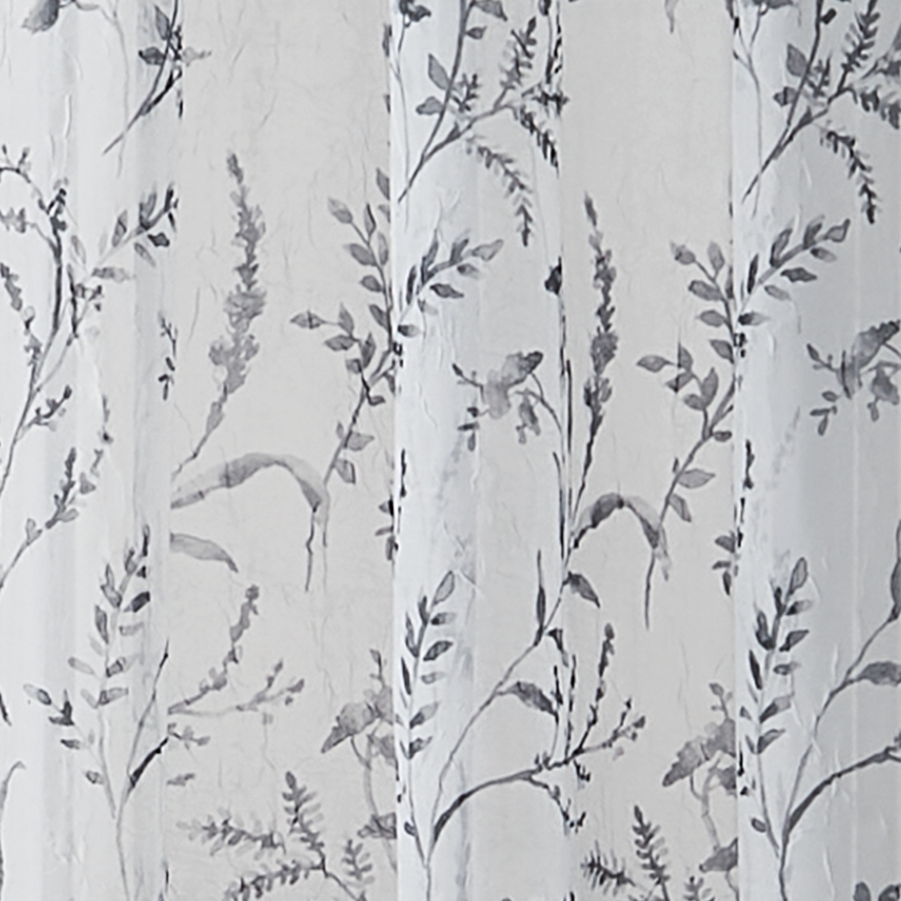 CHF Santa Barbara 84" Curtain Panel, Floral, Gray, Adult