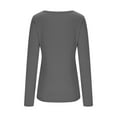 thumbnail image 6 of Maplenight Long Sleeve Thermal Shirts for Women Ribbed Knit Slim Fit Going Out Tops Basic T-Shirt with Thumb Holes Underscrubs Casual Fall Outfits, 6 of 7