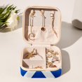 thumbnail image 6 of Flag of Israel Travel Portable Jewelry Organizer Box with Earring Holder, Bracelet Holder, and Necklace Organizer for Girls and Women, 6 of 6