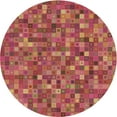 thumbnail image 1 of Ahgly Company Indoor Round Patterned Crimson Red Area Rugs, 6' Round, 1 of 6