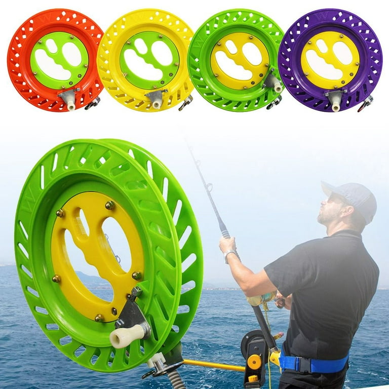Hot Anti Reverse Bearing Reel Fishing String Bobbin Fishing Line Winder Round Storage Spooler Hand Reel Wheel Fishing Reel Color C, Size: One Size