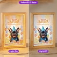 thumbnail image 2 of Watercolor French Bulldog Happy Birthday Celebration Balloons Gift Party Acrylic Plaque with Wood Photo Frame Box Dog Lover Gifts Light Box - 00028, 2 of 5