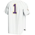 thumbnail image 3 of Men's GameDay Greats #1 White LSU Tigers Lightweight Baseball Jersey, 3 of 4