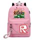 thumbnail image 3 of Roblox-mochila con estampado de dibujos animados para hombre y mujer, morral con estampado de Anime para ordenador portátil, tendencia de moda, ideal para regalo de Navidad, 3 of 5