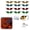 B, variant on Halloween 3D Lighted Eyes, Glow in the Dark Eye Wall Decals, 12 Pairs Glowing Eyes Stickers Spooky Halloween Eye Luminous Sticker Wall Window Decoration for Home Party