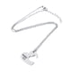 thumbnail image 3 of EeaseMX Collar con colgante de corazón de rompecabezas para mujer, ideal como regalo de graduación (plata)., 3 of 7
