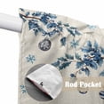 thumbnail image 4 of Blue Christmas Swag Valances for Windows, Kitchen Curtains 36 Inch Length 2 Panels Set, Xmas Gnomes Balls Tree Snowflake Gifts Short Curtains for Small Windows Rod Pocket Cafe Curtains Drapes 28"x36", 4 of 8