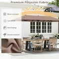 thumbnail image 3 of ZYPPPA  13 FT Double-sided Patio Umbrella, Outdoor Large Twin Size Umbrella w/Crank Handle & 12 Heavy-Duty Ribs, Oversized Rectangle Market Umbrella for Garden Deck Poolside, 3 of 9