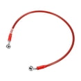thumbnail image 1 of 65cm 25.59 "Longitud 10mm ID Motocicleta Línea de freno hidráulico Tubo de manguera de aceite 28 ° 0 ° Cable trenzado de acero inoxidable para ATV Motocross Sport Bikes Rojo, 1 of 9