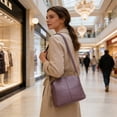 thumbnail image 7 of Mini Crossbody Bag for Women, Small Shoulder Bag, Simple Square Purse, Solid Color Handbag, Compact Purse for Essentials and Everyday Use （Purple）, 7 of 7
