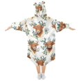 thumbnail image 2 of joogoo Wearable Blanket Hoodie for Highland Cattle Leaves-h1 Oversized Sherpa Hooded 3-14 YR M, 2 of 7