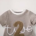thumbnail image 6 of kaprioy Toddler Baby Boy Clothes Summer Outfits 2nd Birthday Funny Embroidery Short Sleeve Shirt & Shorts Cute Birthday Clothes, 6 of 9