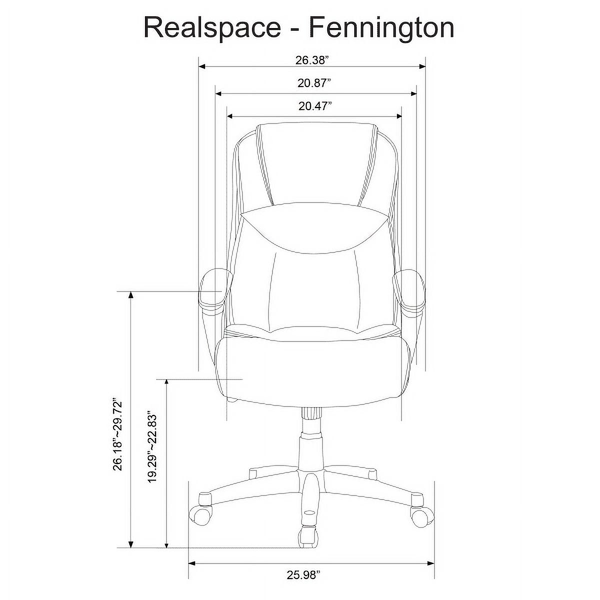 Realspace fennington bonded leather executive hot sale