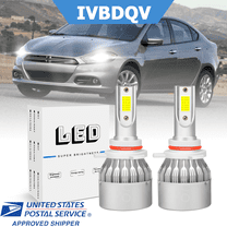 For Dodge Dart 2013-2015 LED Headlights 9012/HIR2 High/Low Beam Bulbs Kit 2Pcs Bright White