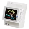 thumbnail image 1 of Medidor de Energía D52-2066, Monitor de Consumo Eléctrico de Riel DIN, Voltímetro de 100 A, Amperímetro de Vatios/KWh, Medidor de Potencia de Frecuencia D, 1 of 5
