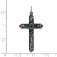 thumbnail image 2 of 925 Sterling Silver May Birthstone Pendentif en Forme de Croix, 2 of 2