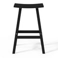 thumbnail image 6 of WestinTrends Malibu HDPE Outdoor Patio 29" Bar Stool Saddle Seat, Black, 6 of 14