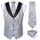 thumbnail image 1 of Chaleco de traje de seda de Cachemira para hombre con corbata de cuello de Cachemira dorada, gemelos, chaleco de esmoquin para fiesta de boda, 1 of 5