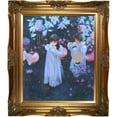 thumbnail image 1 of Carnation, Lily, Lily, Rose with Victorian Gold Frame 20"X24", 1 of 3