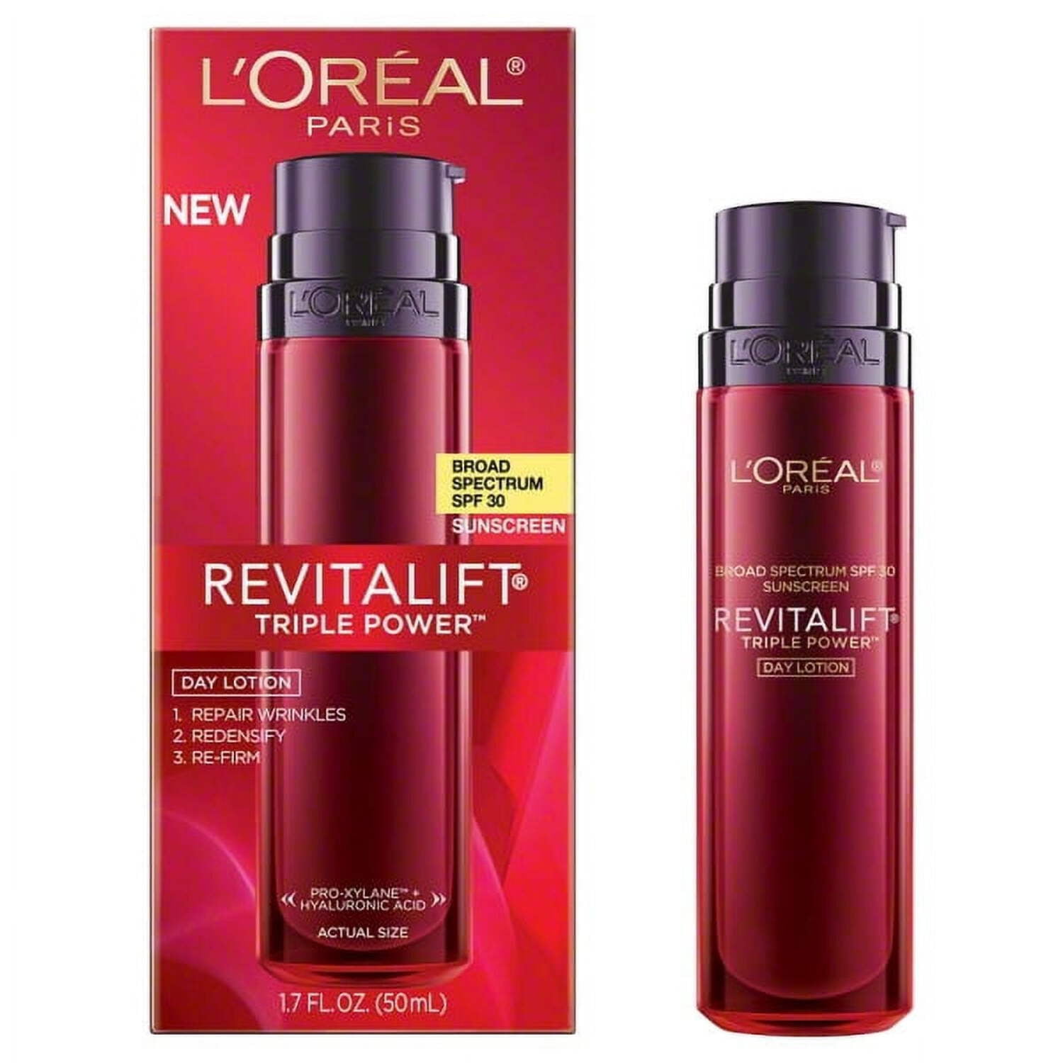 L'Oreal Paris Revitalift Triple Power Lotion Moisturizer SPF 30, 1.7 Oz