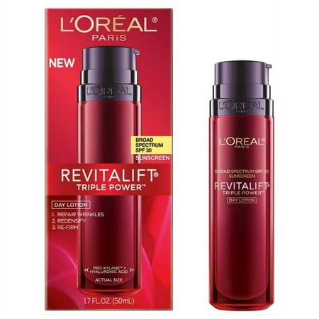 L'Oreal Paris Revitalift Triple Power Lotion Moisturizer SPF 30, 1.7 Oz