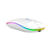 US 1-2 Pack Slim Wireless Bluetooth 2.4Ghz Mouse Dual Mode LED Rechargeable Mice