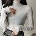 thumbnail image 1 of Blusa de malla transparente Sexy para mujer, camisa elegante transparente de manga larga para mujer, Tops a la moda para primavera y otoño, 1 of 5