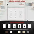 thumbnail image 4 of ENERLITES Combination Double Toggle Switch / Single Duplex Receptacle Cover Wall Plate, Standard Size 3-Gang, Polycarbonate Thermoplastic, White, 4 of 5