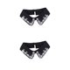 thumbnail image 1 of Blusa de solapa de cuello desmontable Minnieouse con lazo de moda para mujer Negro 2Conjunto, 1 of 6