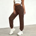 thumbnail image 5 of Cmfcve Cargo Pants for Women Lightweight Hiking Pants High Waist Drawstring Casual Joggers with Pockets, 5 of 6