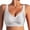 White, variant on MOJOGO Women's Bra Wide Strap Deep V Neck Longline Bralettes Seamless Wireless Full Coverage Bras M